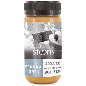 Steens Manuka Honig MGO 400+ Ansicht der Vorderseite