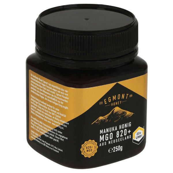 Egmont Honey Manuka Honig MGO 820+ 250g Seitenansicht
