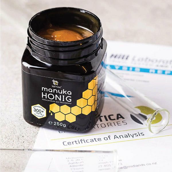 Larnac Manuka Honig 300+ 250g Zertifikat