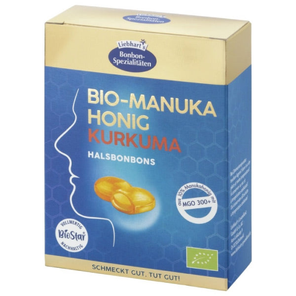 Liebharts Bio Manuka Honig Kurkuma Bonbon Vorderseite